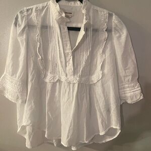 Zadig & Voltaire White Ruffled Blouse